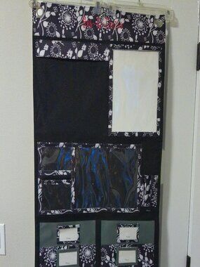 Thirty-One Organizer Black White "Get-R-Done" Hanging EUC